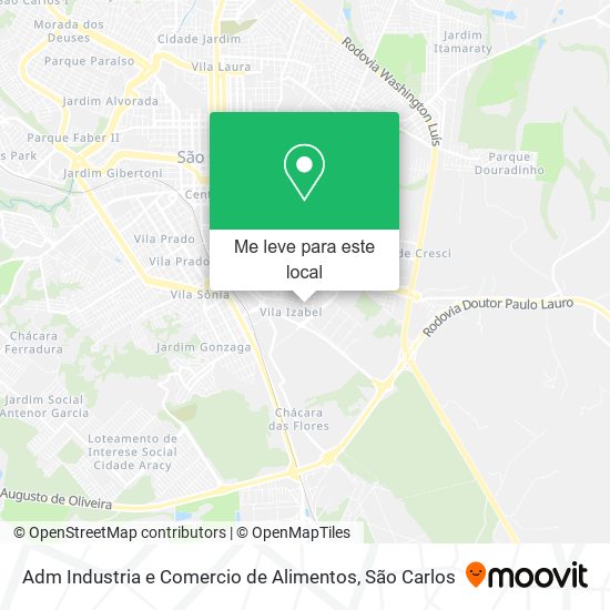 Adm Industria e Comercio de Alimentos mapa