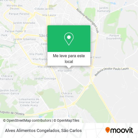 Alves Alimentos Congelados mapa