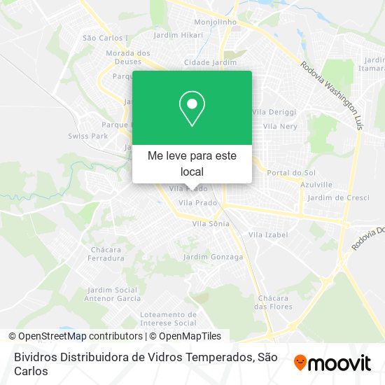 Bividros Distribuidora de Vidros Temperados mapa