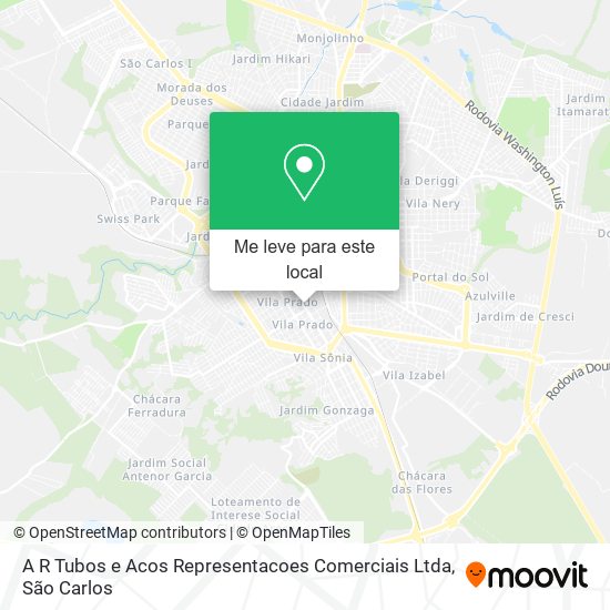 A R Tubos e Acos Representacoes Comerciais Ltda mapa