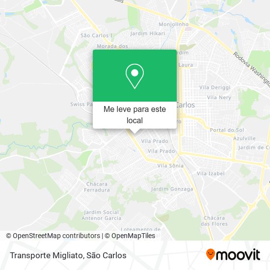Transporte Migliato mapa