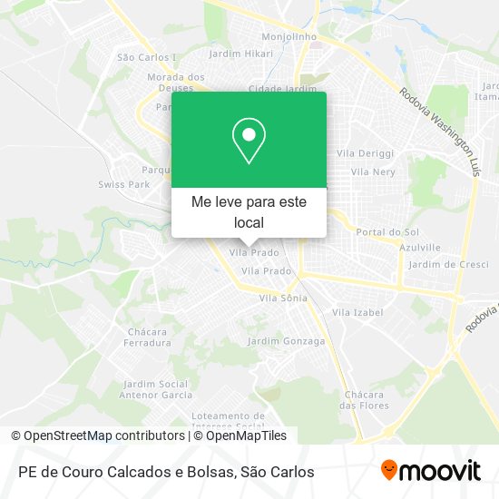 PE de Couro Calcados e Bolsas mapa