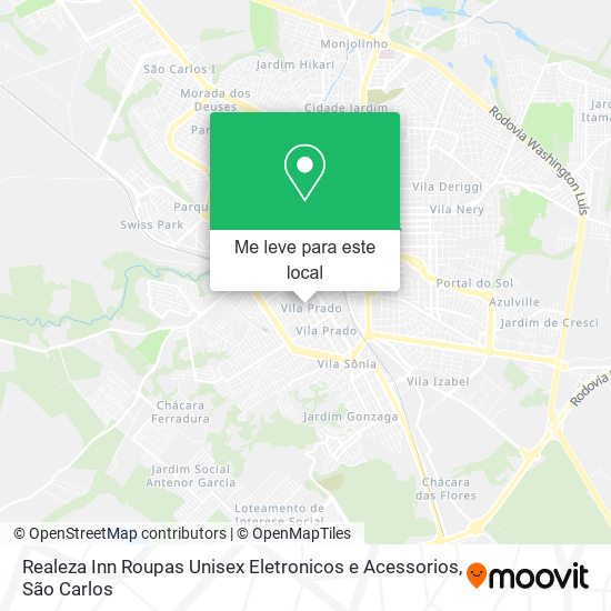 Realeza Inn Roupas Unisex Eletronicos e Acessorios mapa