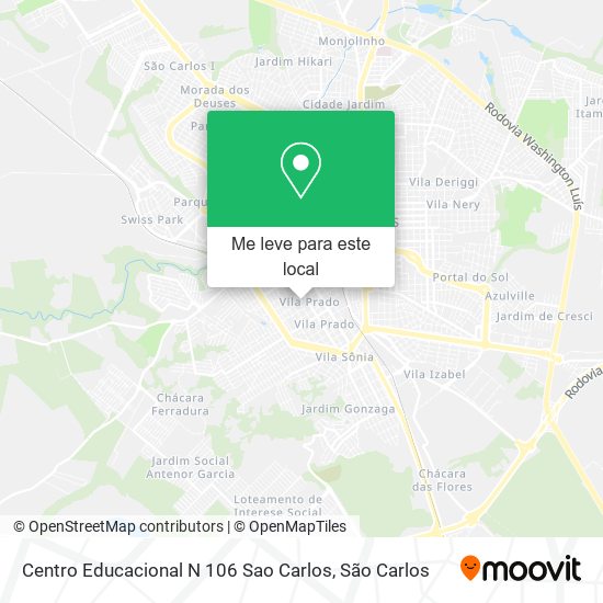Centro Educacional N 106 Sao Carlos mapa