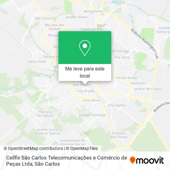 Cellfix São Carlos Telecomunicações e Comércio de Peças Ltda mapa