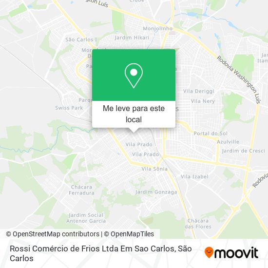 Rossi Comércio de Frios Ltda Em Sao Carlos mapa