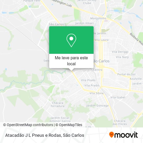 Atacadão J L Pneus e Rodas mapa