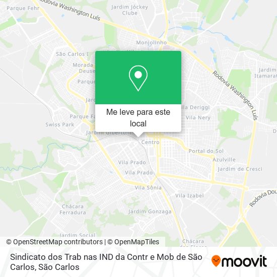 Sindicato dos Trab nas IND da Contr e Mob de São Carlos mapa
