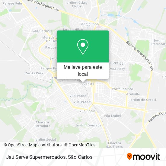 Jaú Serve Supermercados mapa