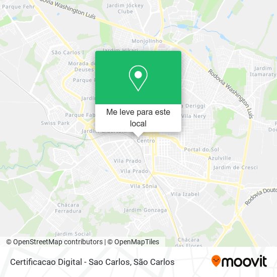 Certificacao Digital - Sao Carlos mapa