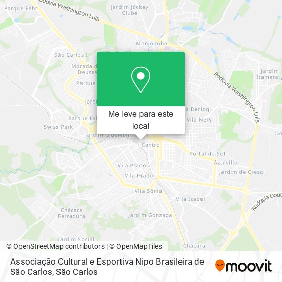 Associação Cultural e Esportiva Nipo Brasileira de São Carlos mapa