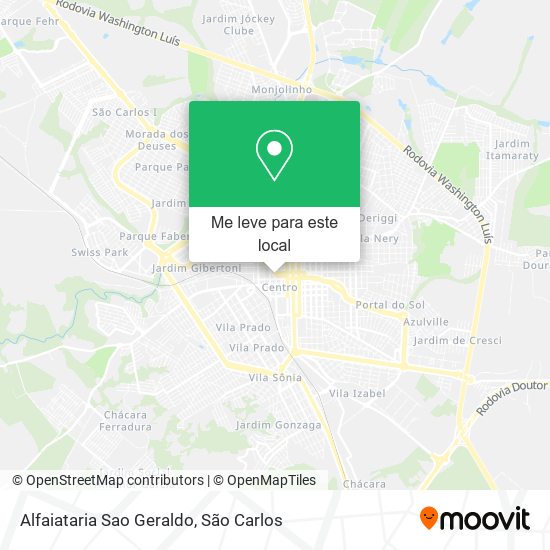 Alfaiataria Sao Geraldo mapa