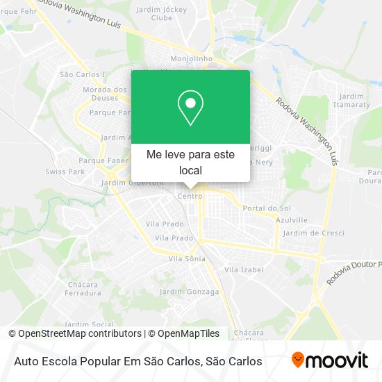 Auto Escola Popular Em São Carlos mapa