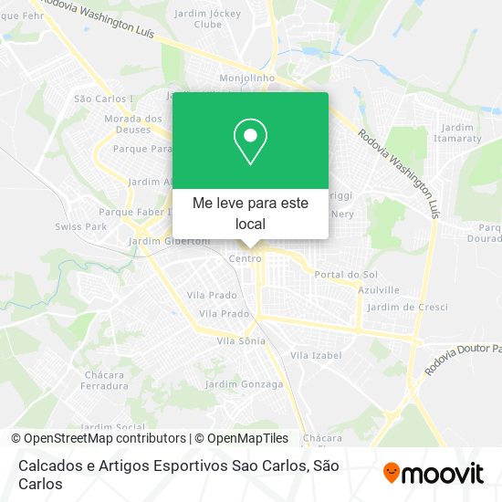 Calcados e Artigos Esportivos Sao Carlos mapa