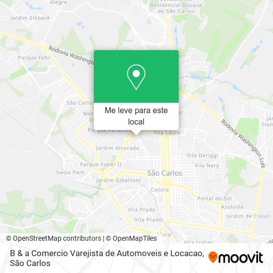 B & a Comercio Varejista de Automoveis e Locacao mapa