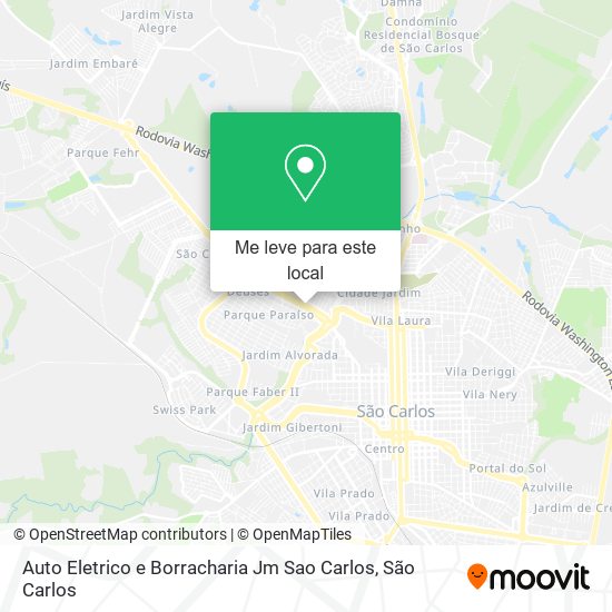Auto Eletrico e Borracharia Jm Sao Carlos mapa