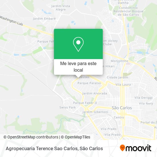 Agropecuaria Terence Sao Carlos mapa
