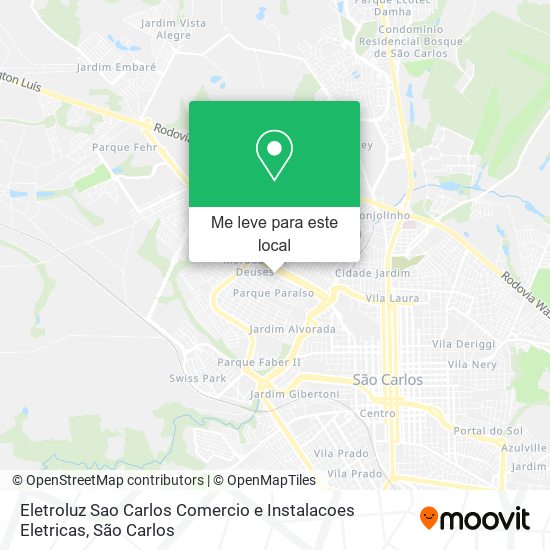 Eletroluz Sao Carlos Comercio e Instalacoes Eletricas mapa