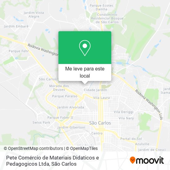 Pete Comércio de Materiais Didaticos e Pedagogicos Ltda mapa