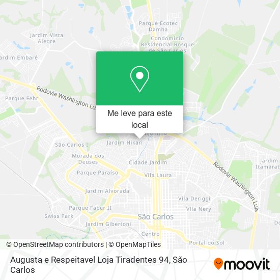 Augusta e Respeitavel Loja Tiradentes 94 mapa