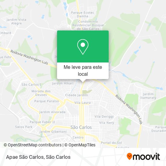 Apae São Carlos mapa
