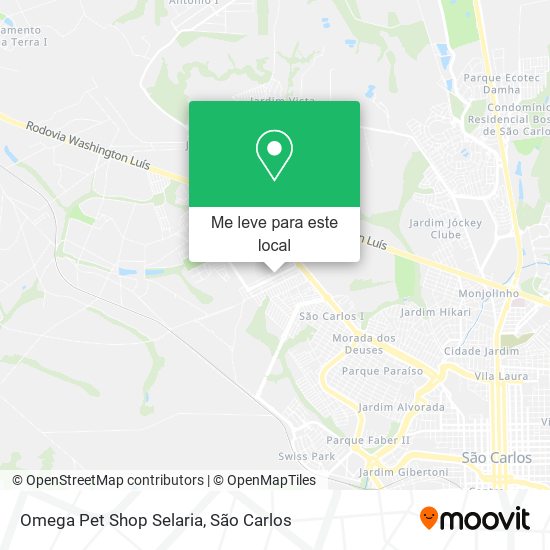 Omega Pet Shop Selaria mapa