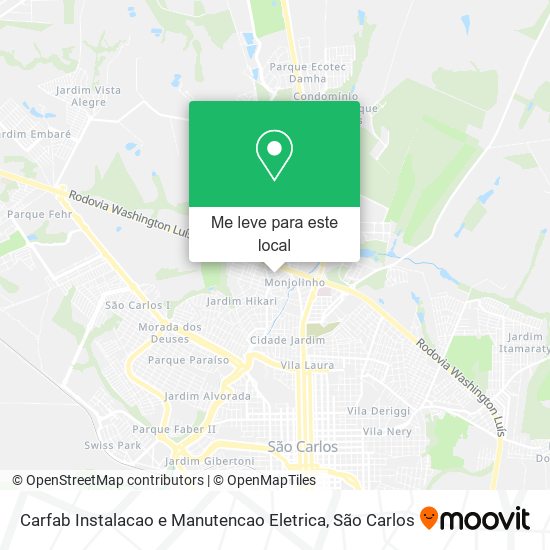 Carfab Instalacao e Manutencao Eletrica mapa