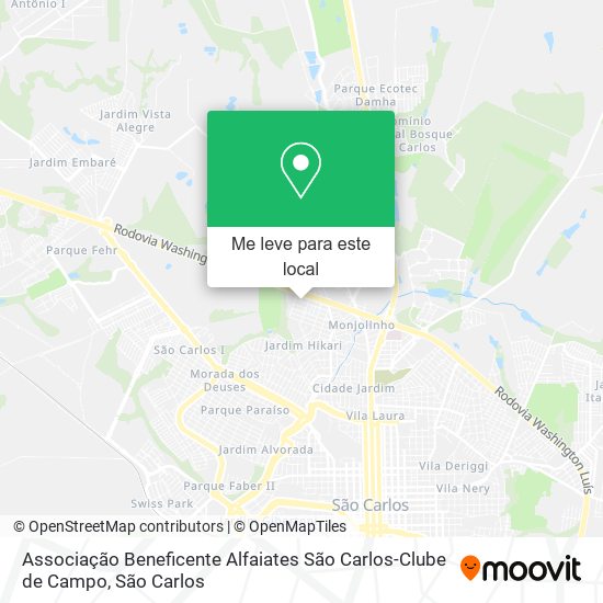 Associação Beneficente Alfaiates São Carlos-Clube de Campo mapa