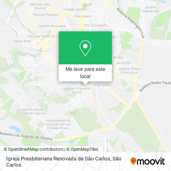 Igreja Presbiteriana Renovada de São Carlos mapa