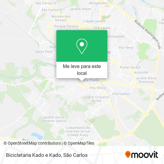 Bicicletaria Kado e Kado mapa