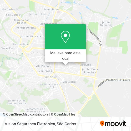 Vision Seguranca Eletronica mapa