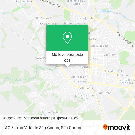 AC Farma Vida de São Carlos mapa