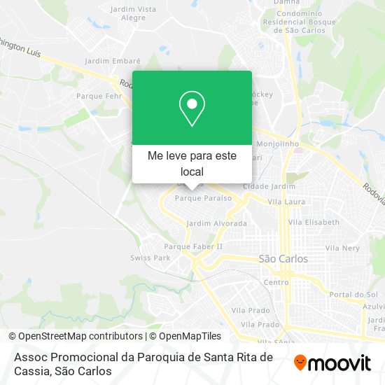 Assoc Promocional da Paroquia de Santa Rita de Cassia mapa