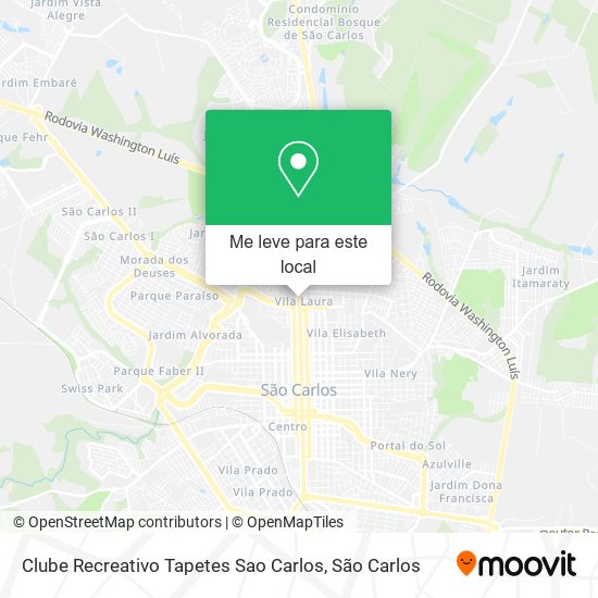 Clube Recreativo Tapetes Sao Carlos mapa