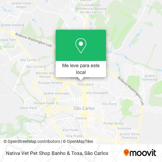 Nativa Vet Pet Shop Banho & Tosa mapa