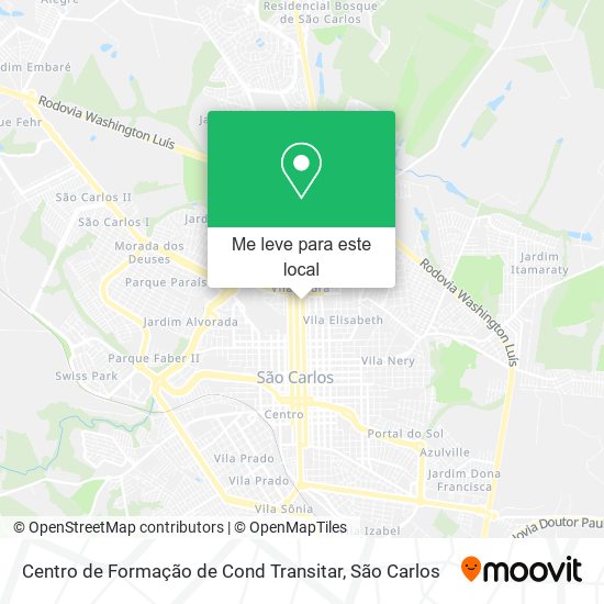 Centro de Formação de Cond Transitar mapa