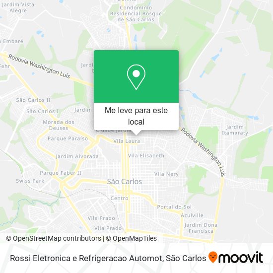 Rossi Eletronica e Refrigeracao Automot mapa