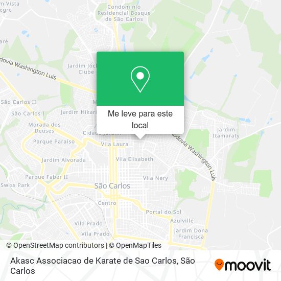 Akasc Associacao de Karate de Sao Carlos mapa
