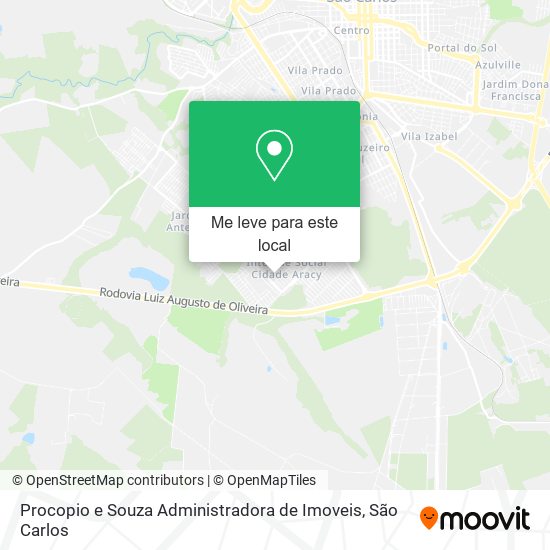 Procopio e Souza Administradora de Imoveis mapa