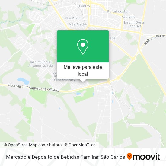 Mercado e Deposito de Bebidas Famíliar mapa