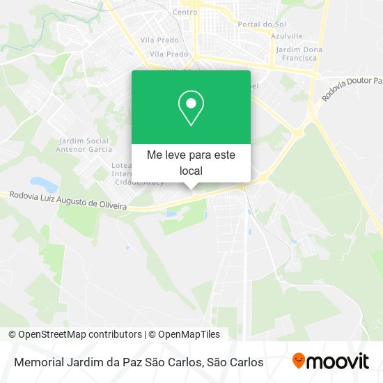 Memorial Jardim da Paz São Carlos mapa