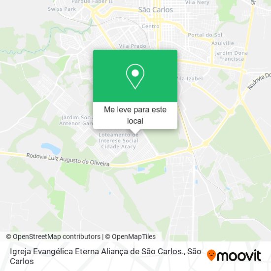 Igreja Evangélica Eterna Aliança de São Carlos. mapa
