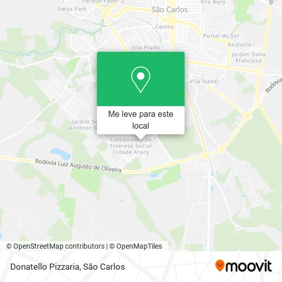 Donatello Pizzaria mapa