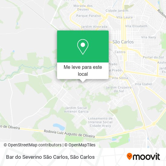 Bar do Severino São Carlos mapa