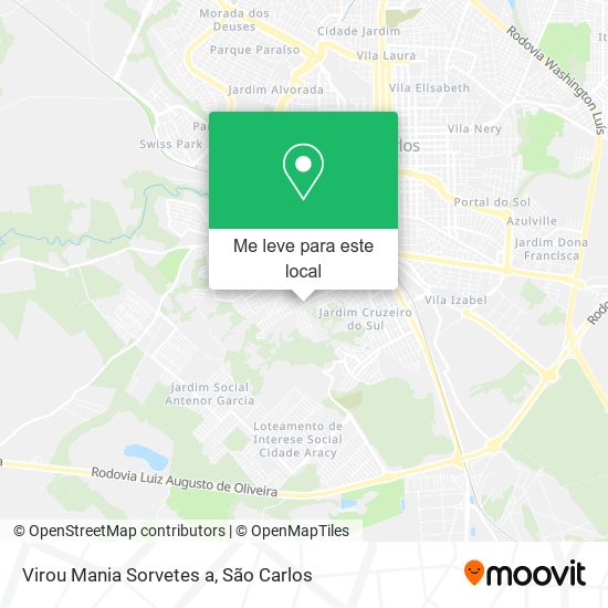 Virou Mania Sorvetes a mapa