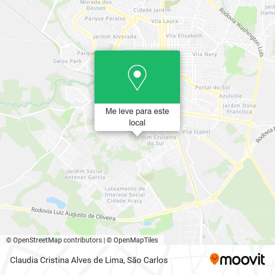 Claudia Cristina Alves de Lima mapa