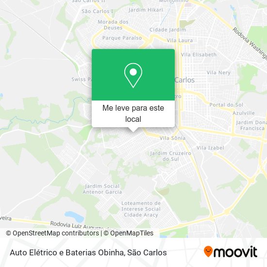 Auto Elétrico e Baterias Obinha mapa