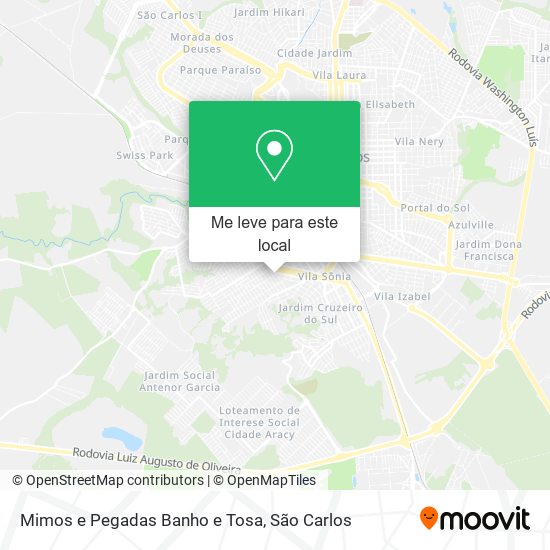 Mimos e Pegadas Banho e Tosa mapa