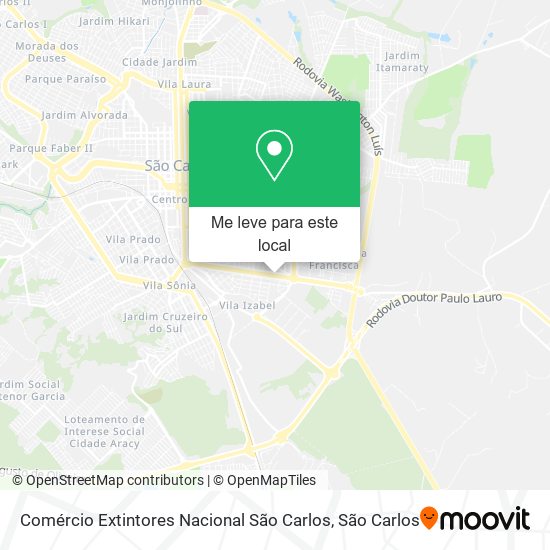 Comércio Extintores Nacional São Carlos mapa