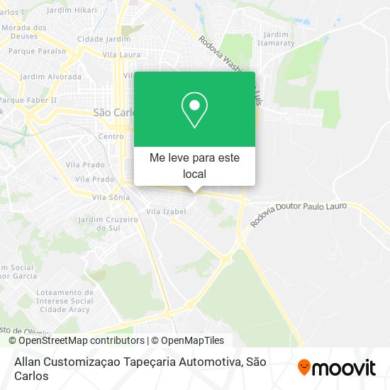 Allan Customizaçao Tapeçaria Automotiva mapa